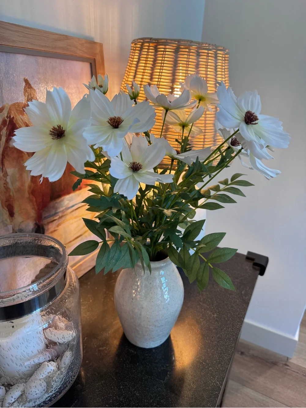 Hearth and hand with magnolia target white flowers with vase